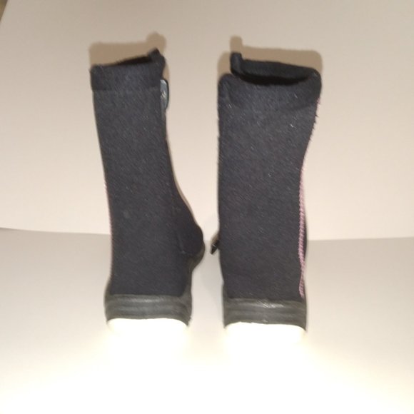 NWOB DEEP SEE Black w/Pink Accents Neoprene Diving Scuba Boots/Booties Sz 7 ANB - Picture 9 of 11